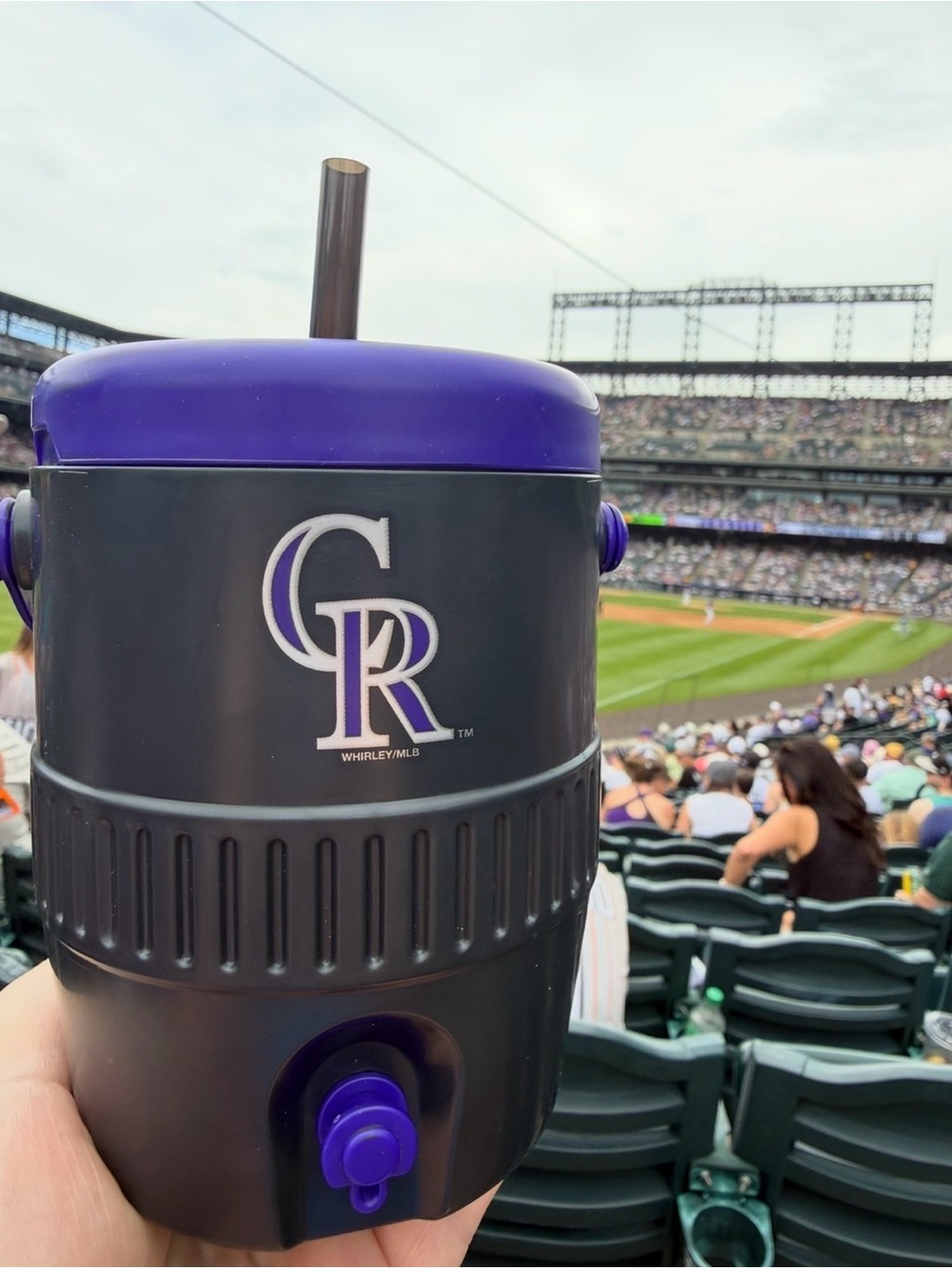 Colorado Rockies Purple and Black Cooler Jug with Spout 16 oz
